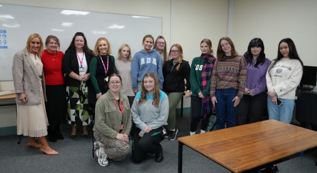 Picture of Health class with tutors and past students